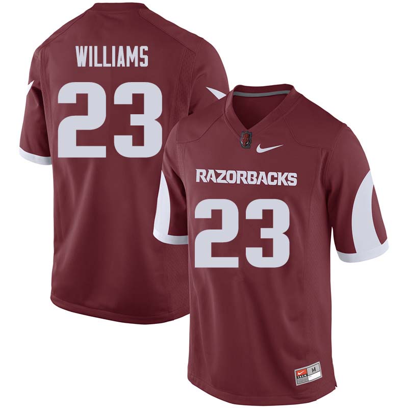 Men #23 Maleek Williams Arkansas Razorback College Football Jerseys Sale-Cardinal